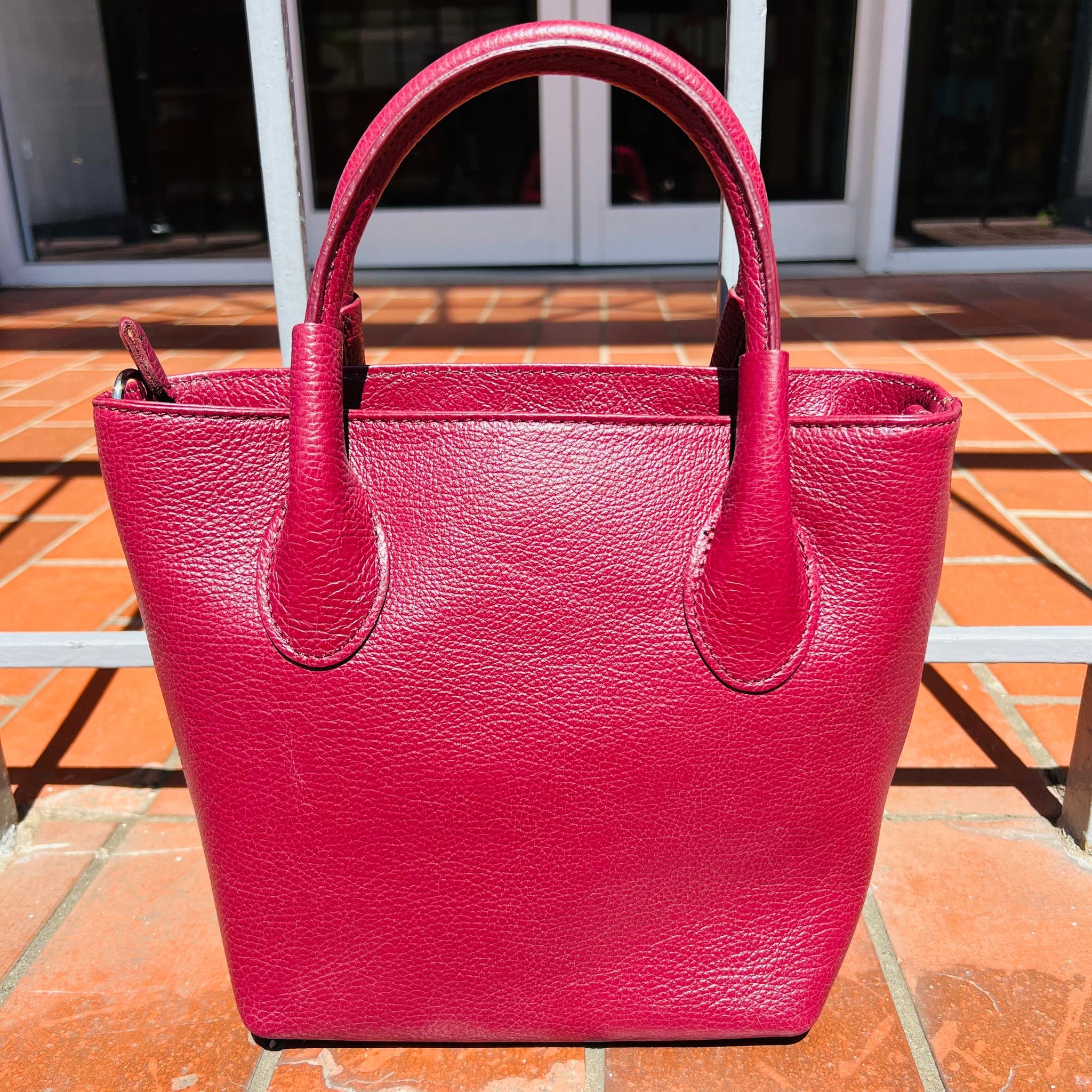 Italian Leather Two Handled Grab Bag