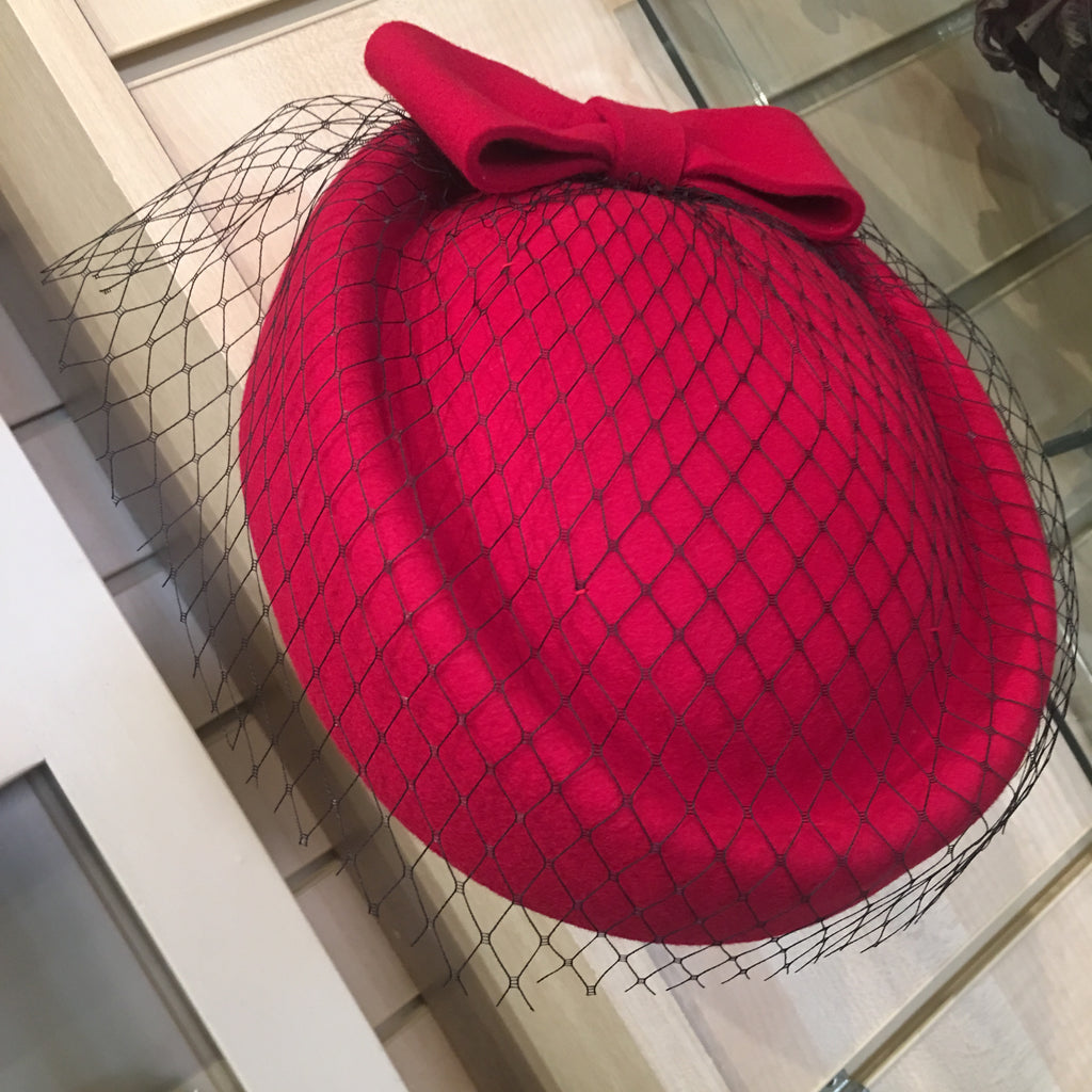 Pill box Hat With Mesh Veil