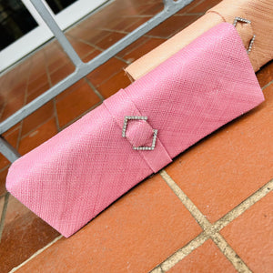 Sinamay Clutch Bag With Buckle