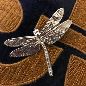 Pewter mini dragonfly brooch