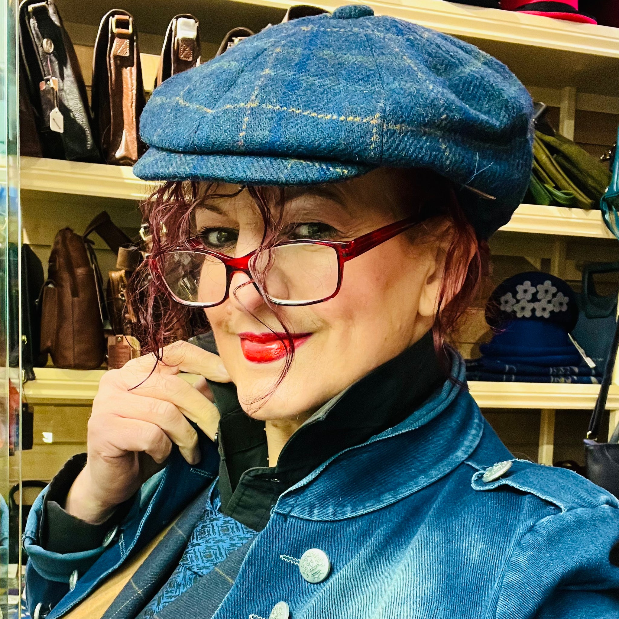 Blue Baker Boy Cap