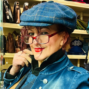 Blue Baker Boy Cap