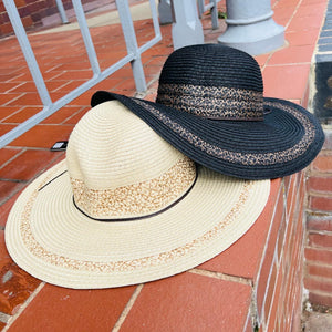 Wide Brim Round Crown Straw Hat