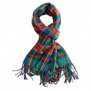 Fine Print Tartan Scarf