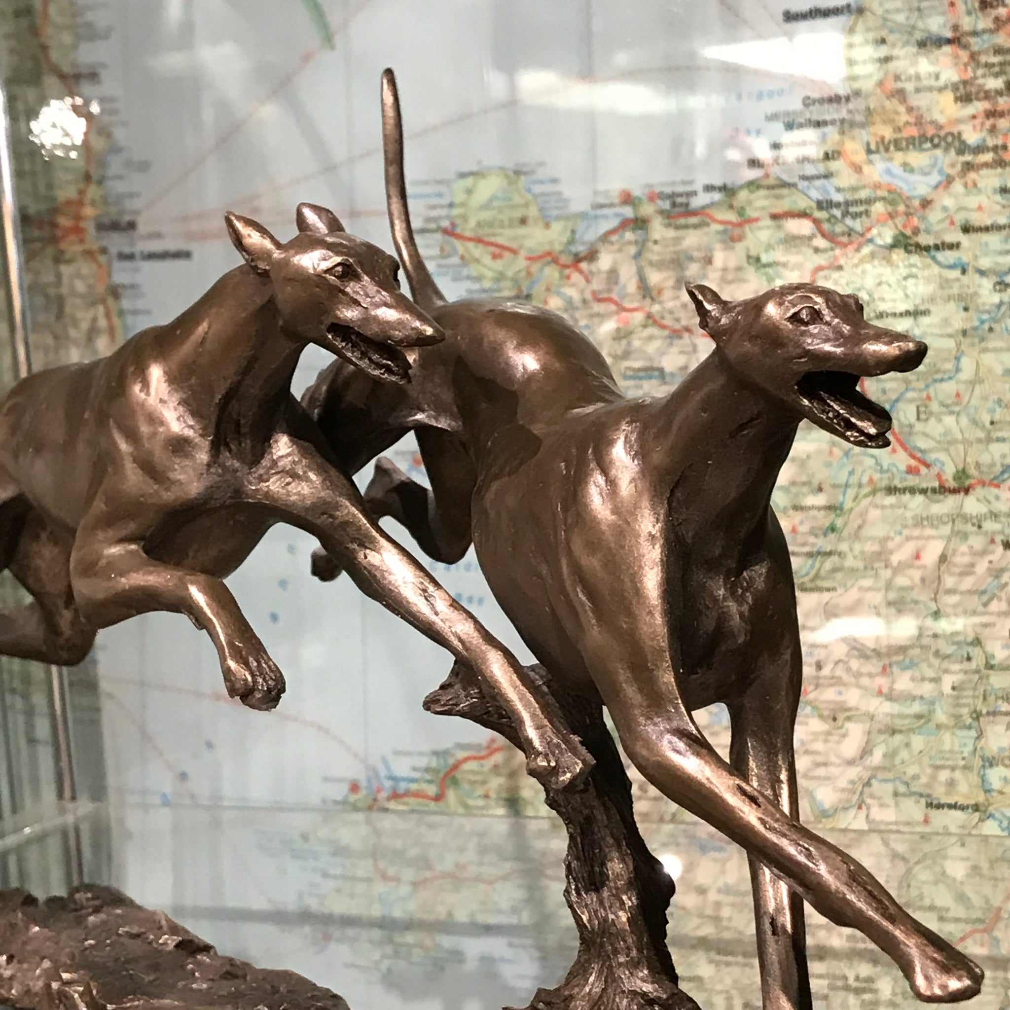 Winning Pair Greyhound Sculpture