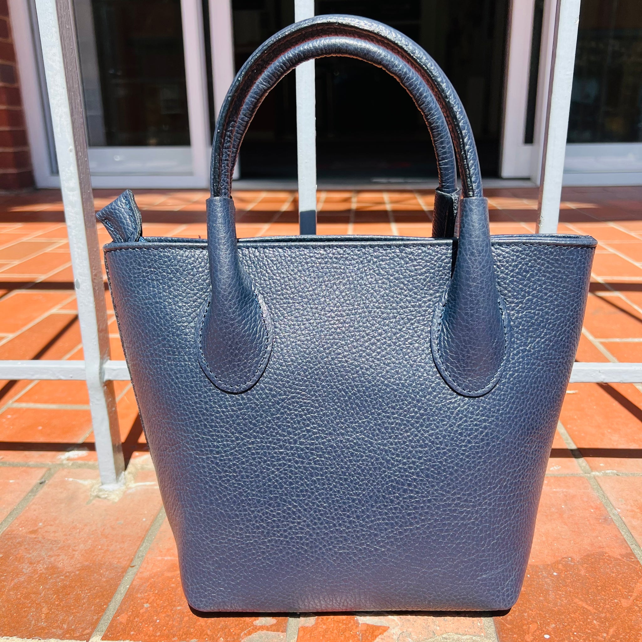 Italian Leather Two Handled Grab Bag