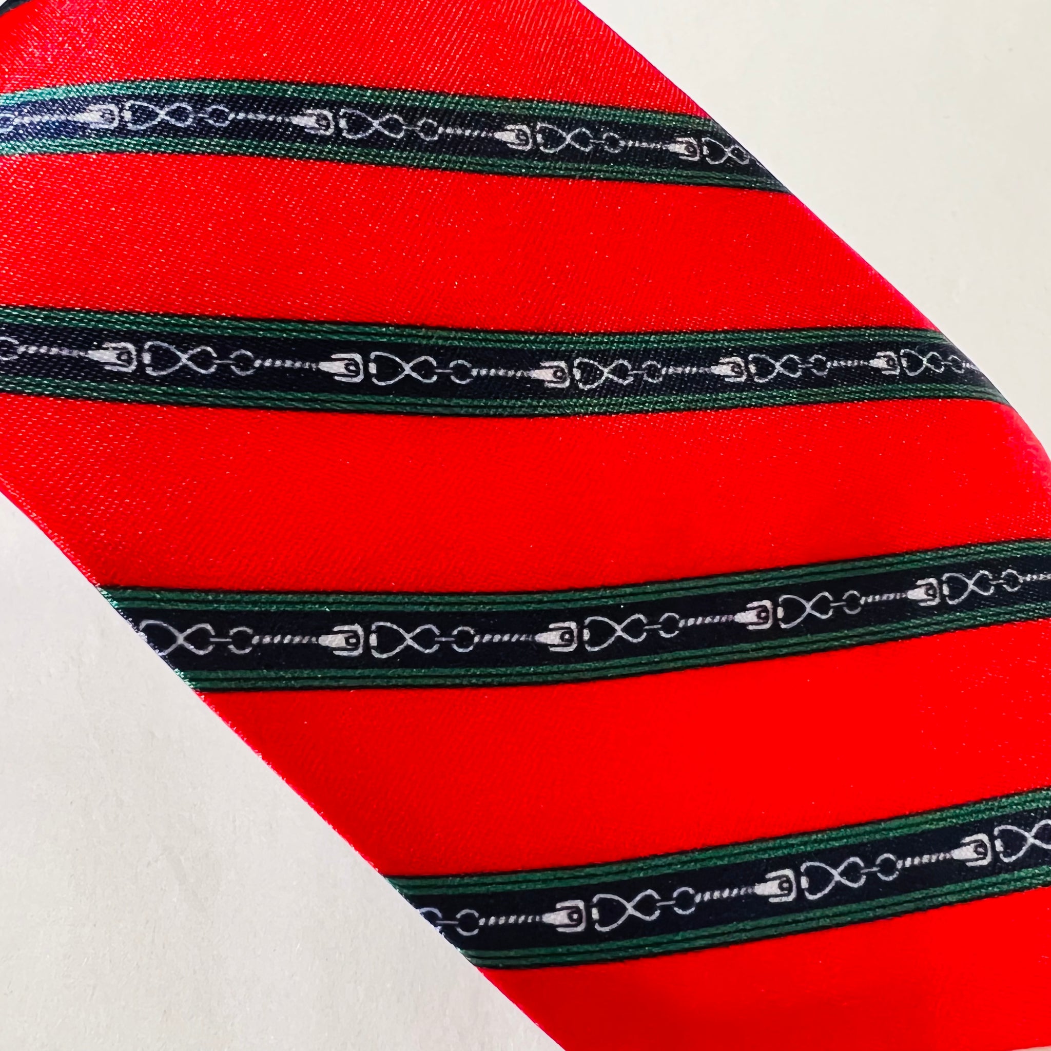 Silk Tie - Red Snaffle Stripe
