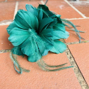 Clip-In Feather Flower Hair Fascinator