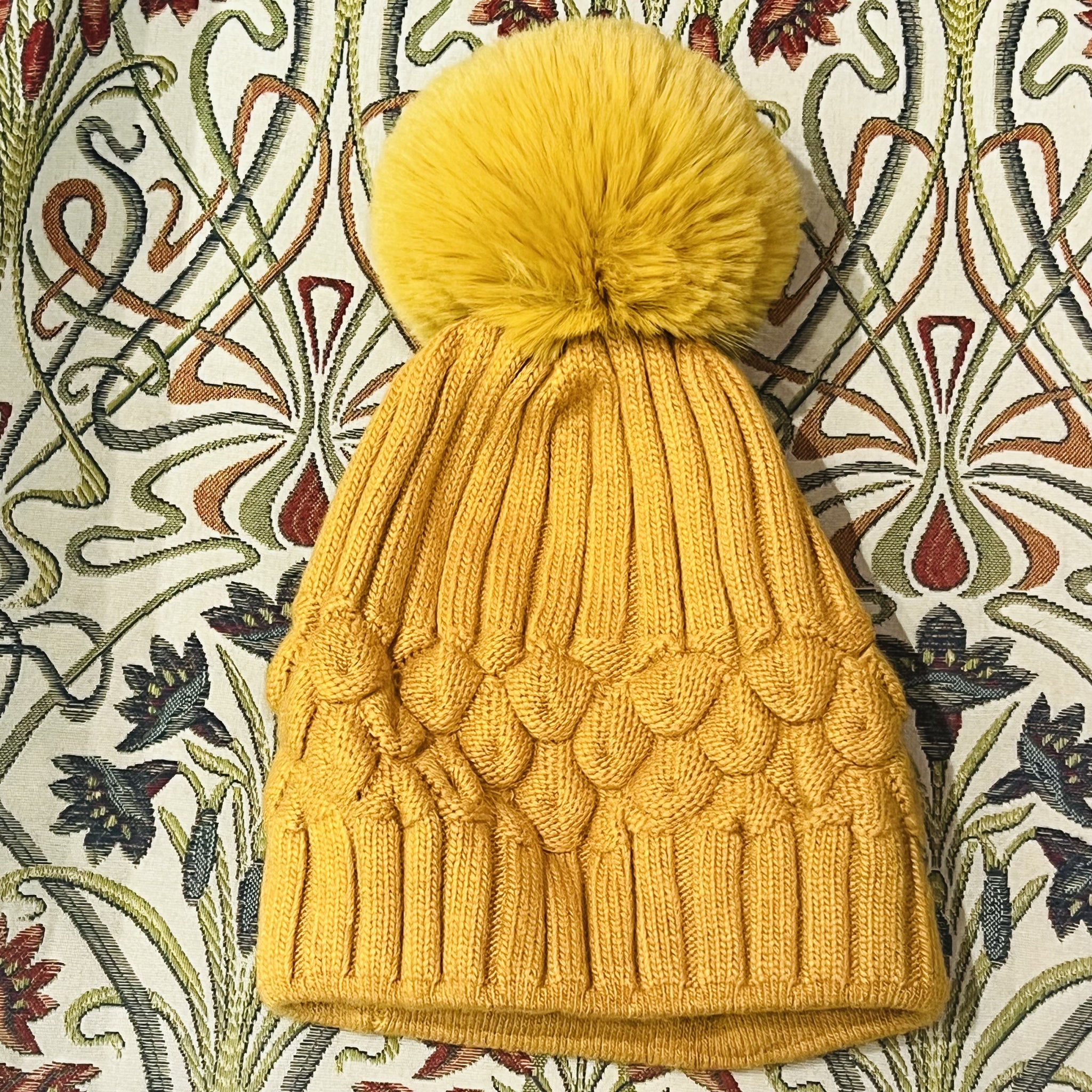 Wool Bobble Hat With Detachable Pom Pom