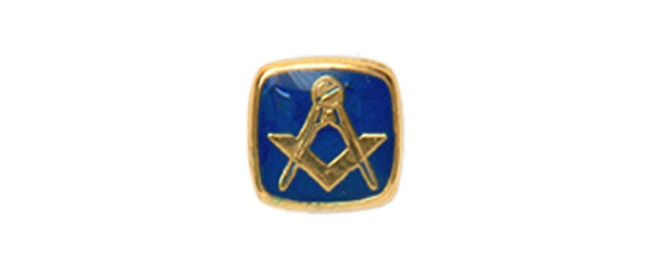 Gold Plated Tie Tac Masonic Blue