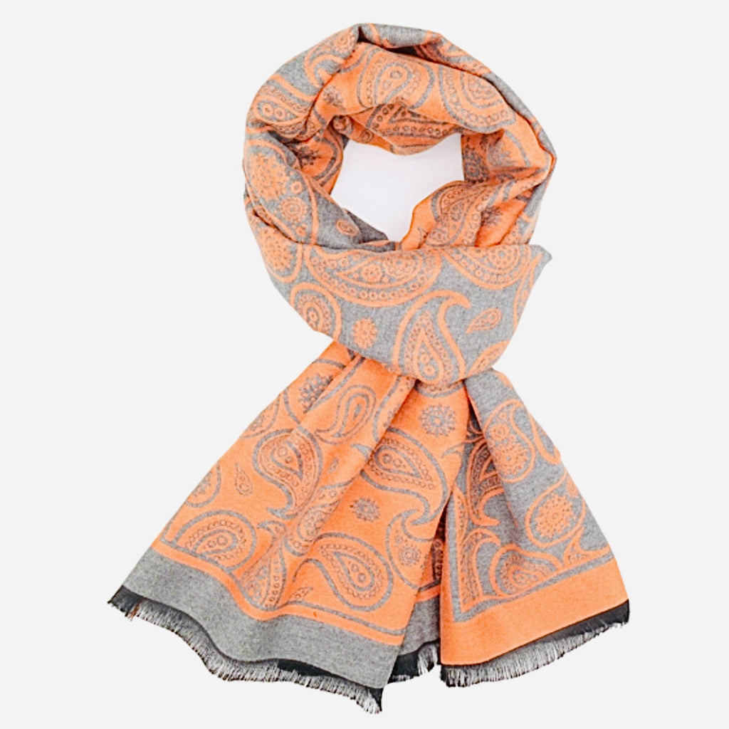 Terry Paisley Fringed Fabienne Scarf