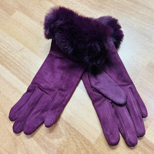 Gina Gloves with Fur Edge