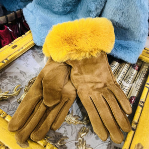 Daphne Gloves with Fur Edge