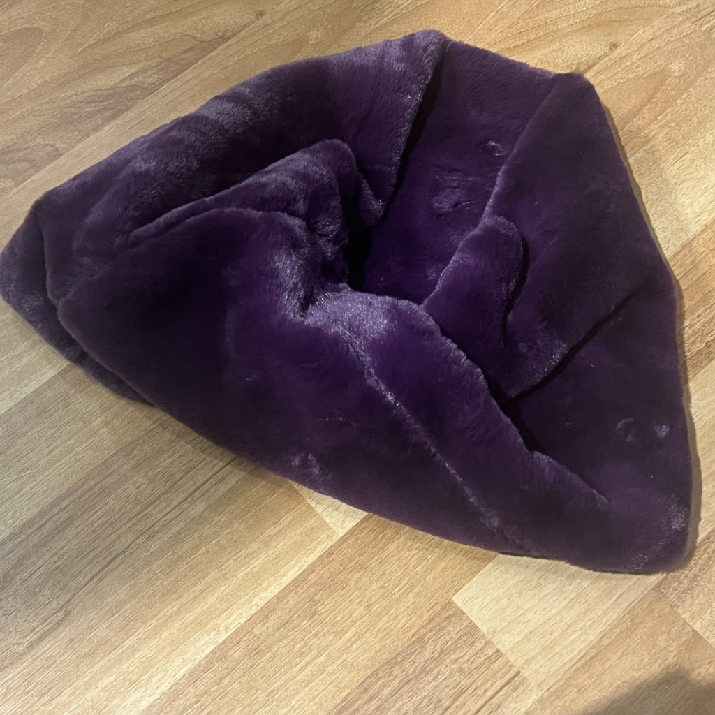 Chunky Faux Fur Snood - Purple