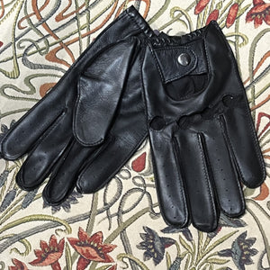 Black Leather Driving Gloves