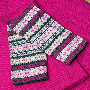 Cashmere Blend Fairisle Wrist Warmers