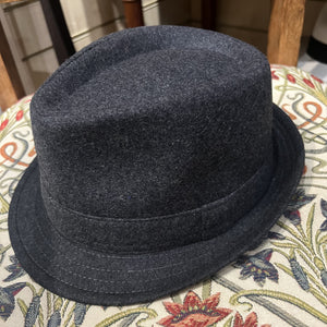 Grey Mixed Wool Trilby Hat