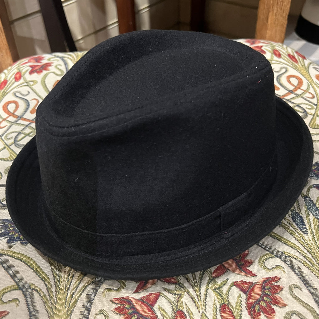 Black Mixed Wool Pork Pie Hat