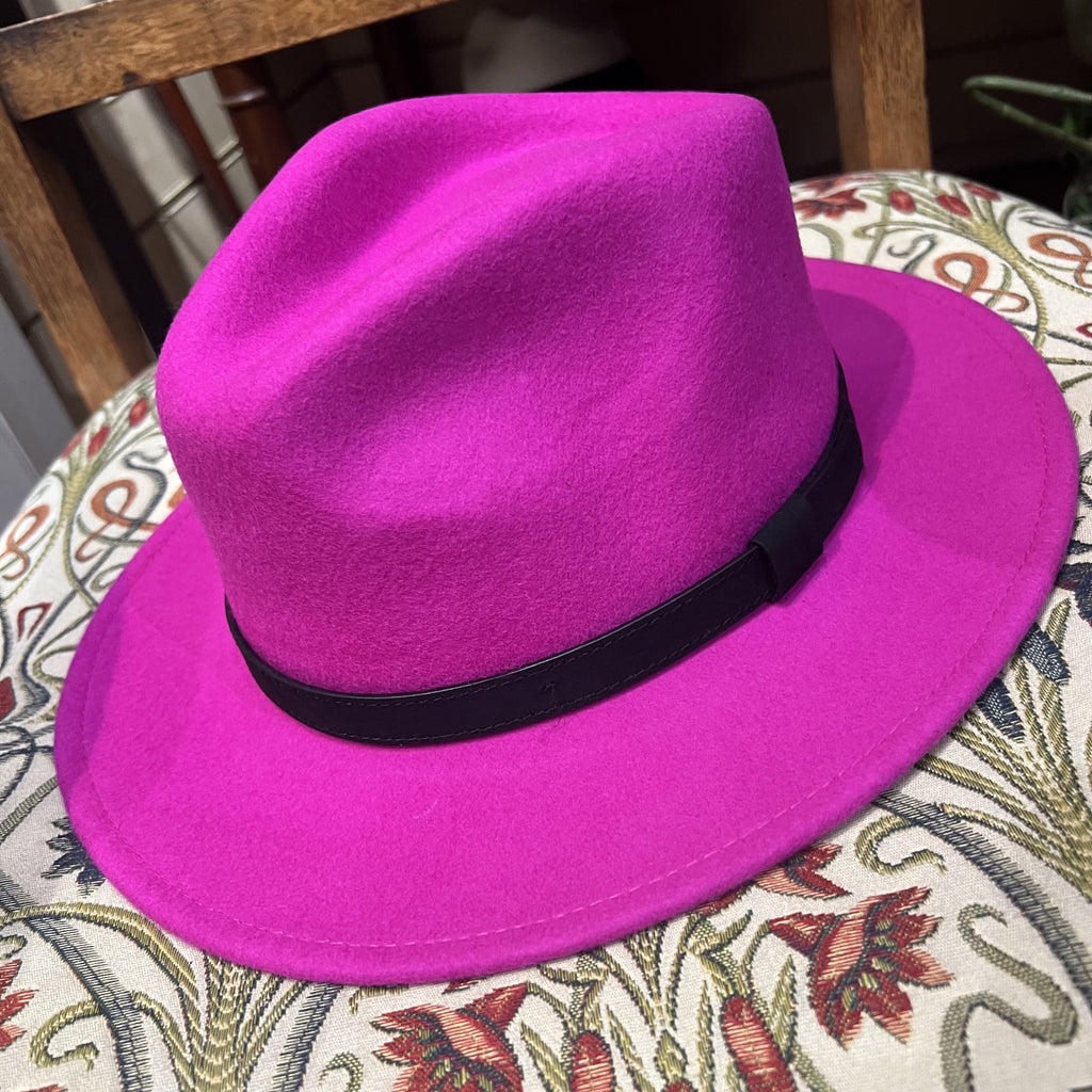 Bright Pink Fedora Hat