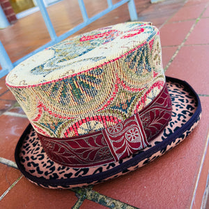 Unique Leopard & Elephant Tapestry Top Hat