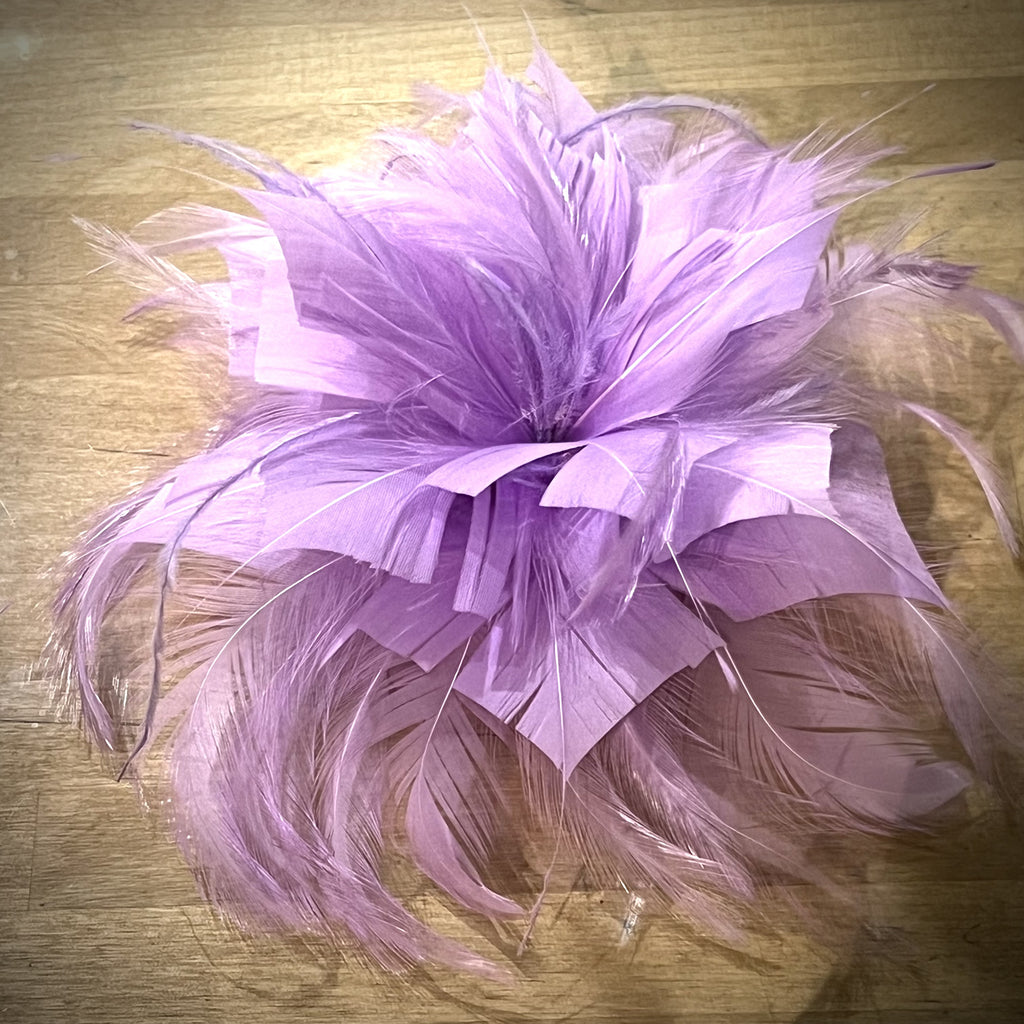 Celine Feather Flower Clip/Pin Fascinator