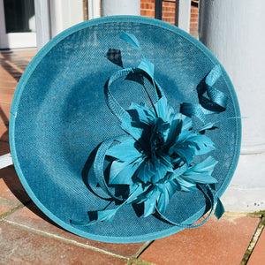 The Nova Sinamay Fascinator With Feather Flower