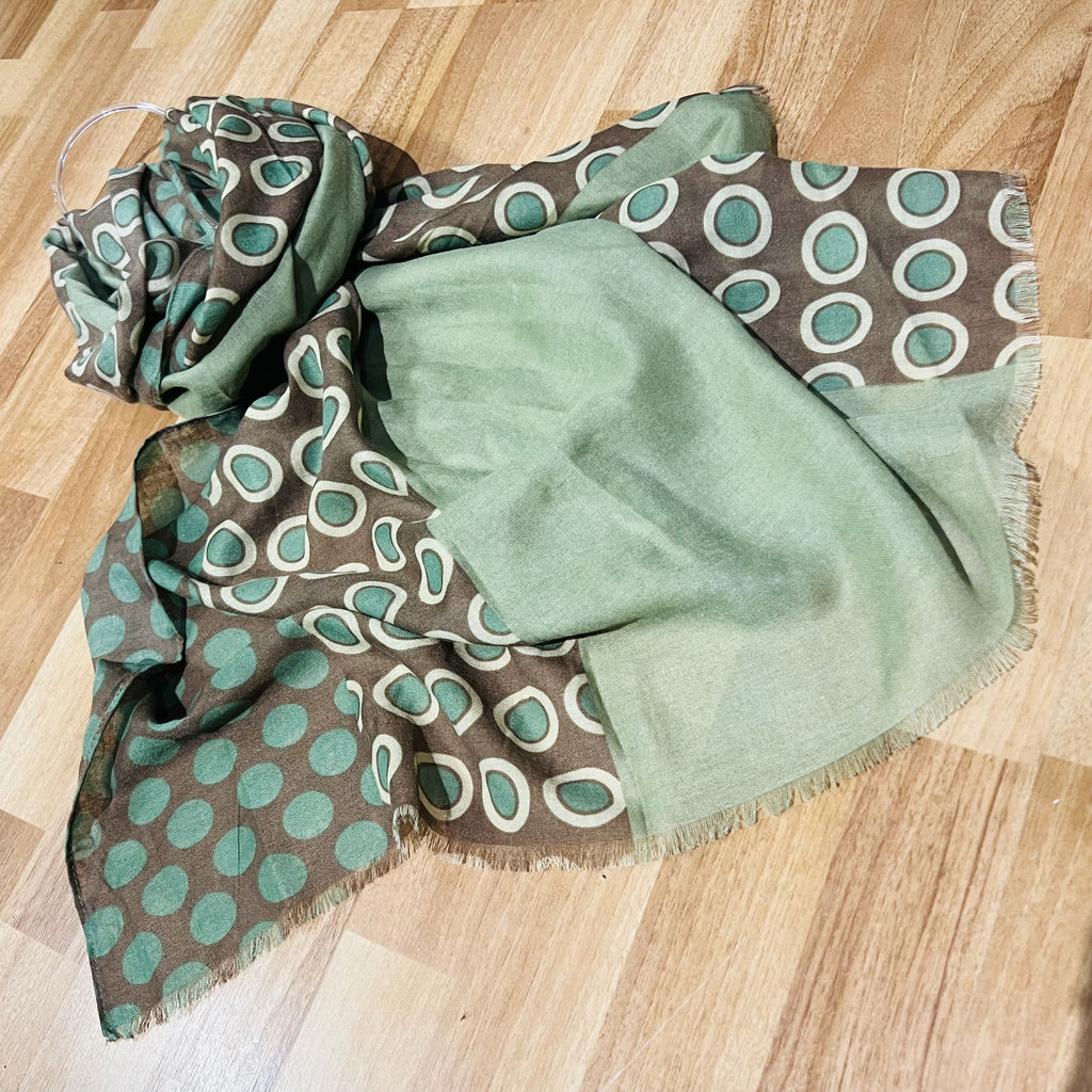 Scarf: Dottie Olive and Brown