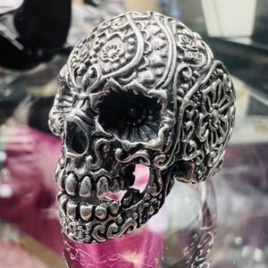 925 Sterling Decorative Skull Ring