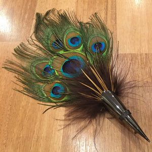 Six Peacock Feather Corsage Mix