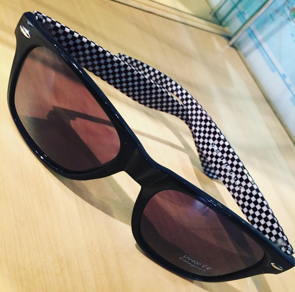 Patterned Wayfarer Style Sunglasses