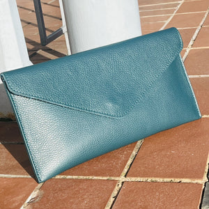 Dimpled Leather Rosina Envelope Clutch Bag