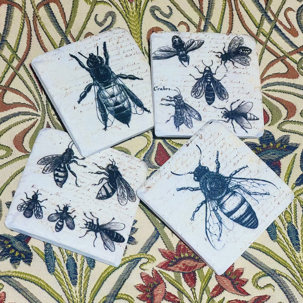 Set of Four Bee Drinks Coasters