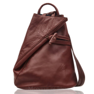 Italian Leather Toggle Rucksack Bag