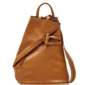 Italian Leather Toggle Rucksack Bag