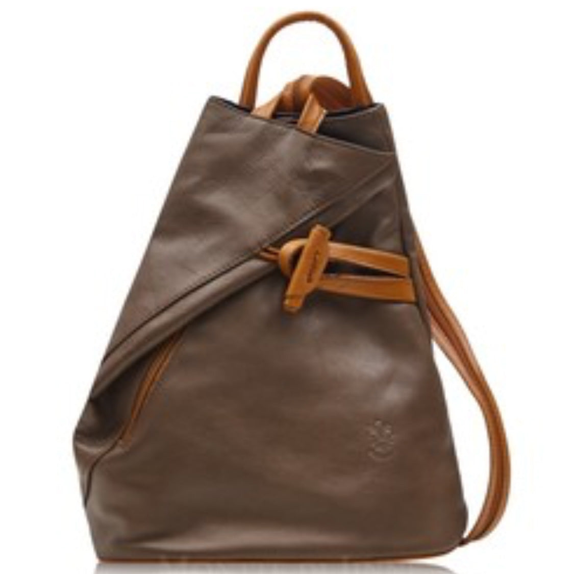 Italian Leather Toggle Rucksack Bag