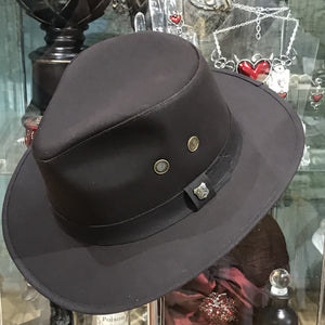 Waxed Cotton Drifter Fedora Hat