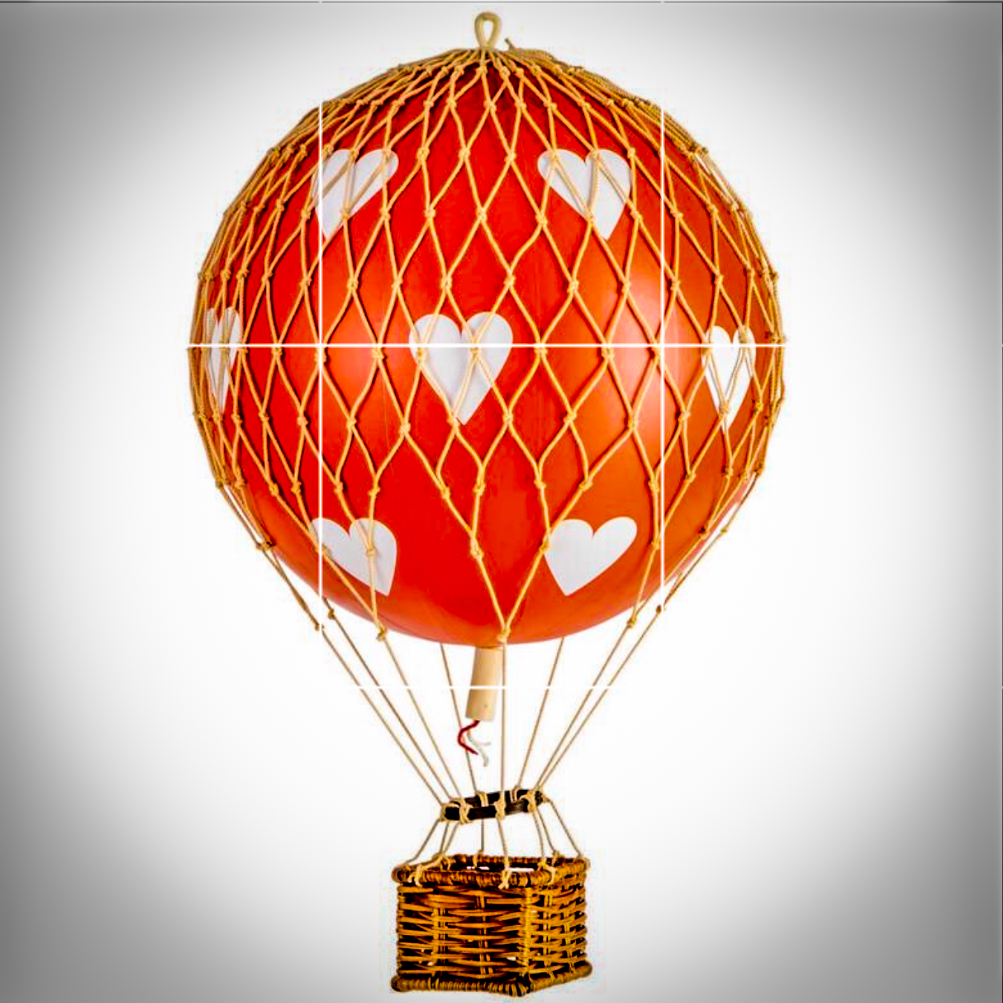 Red Heart Air Balloon Mobile