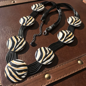 Zebra design necklace