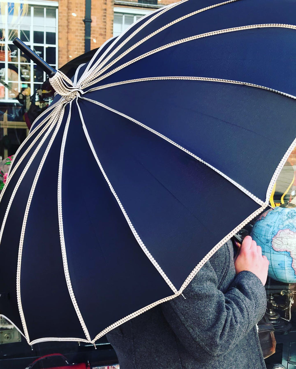 Umbrella - Pagoda Ribbed - Blue