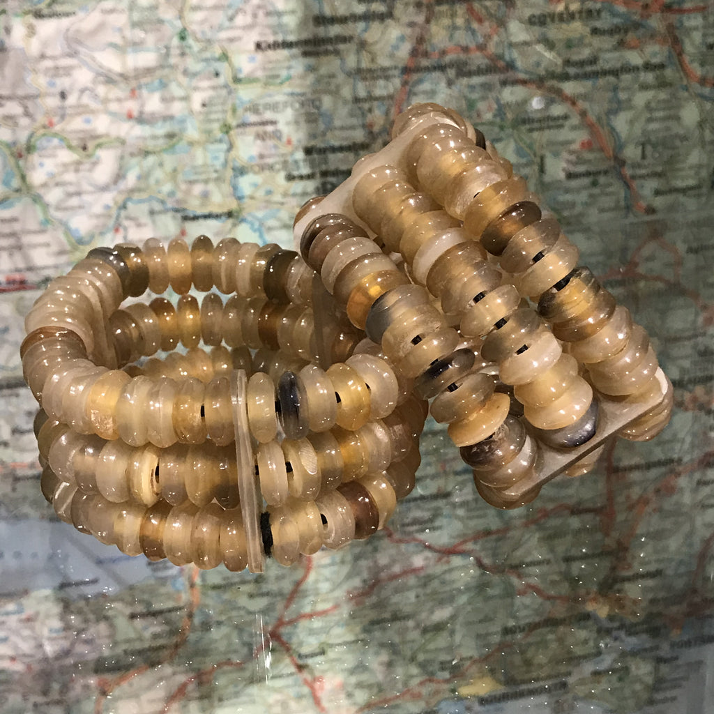 Three strand horn bracelet