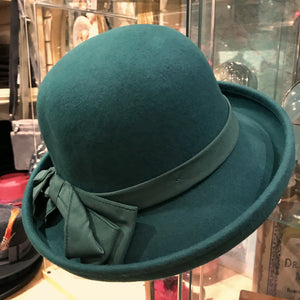 Ladies Curl Brim Rounded Wool Felt Hat