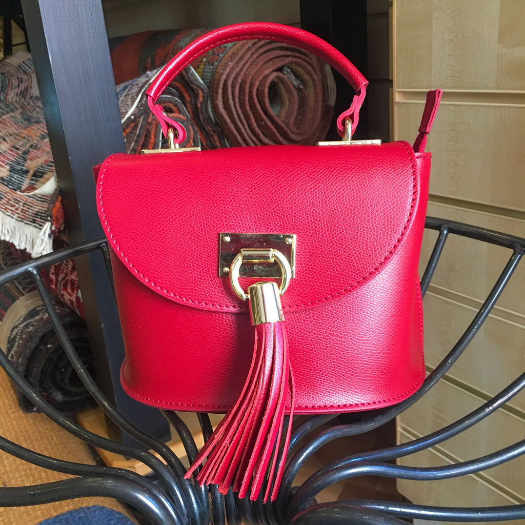 Italian Leather Red Small Bag
