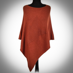 Italian Poncho with Star Motif