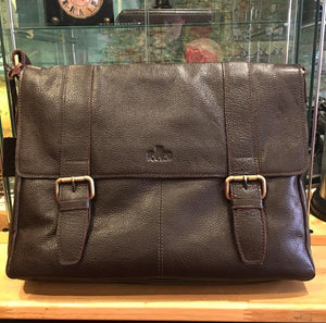 Scottish Leather Half Flap Messenger Bag