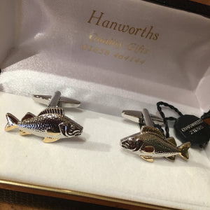 Gold and Silver Fish Cufflinks