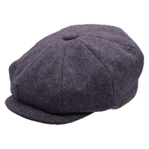 Baker Boy Hat - Grey Wool Tweed