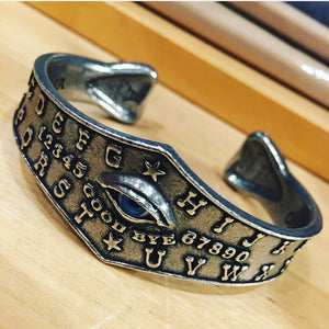 Pewter Ouija Eye Bracelet