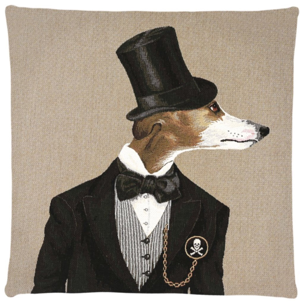 Cushion - Dapper Dog With Top Hat