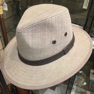 Irish Linen Safari Fedora Hat