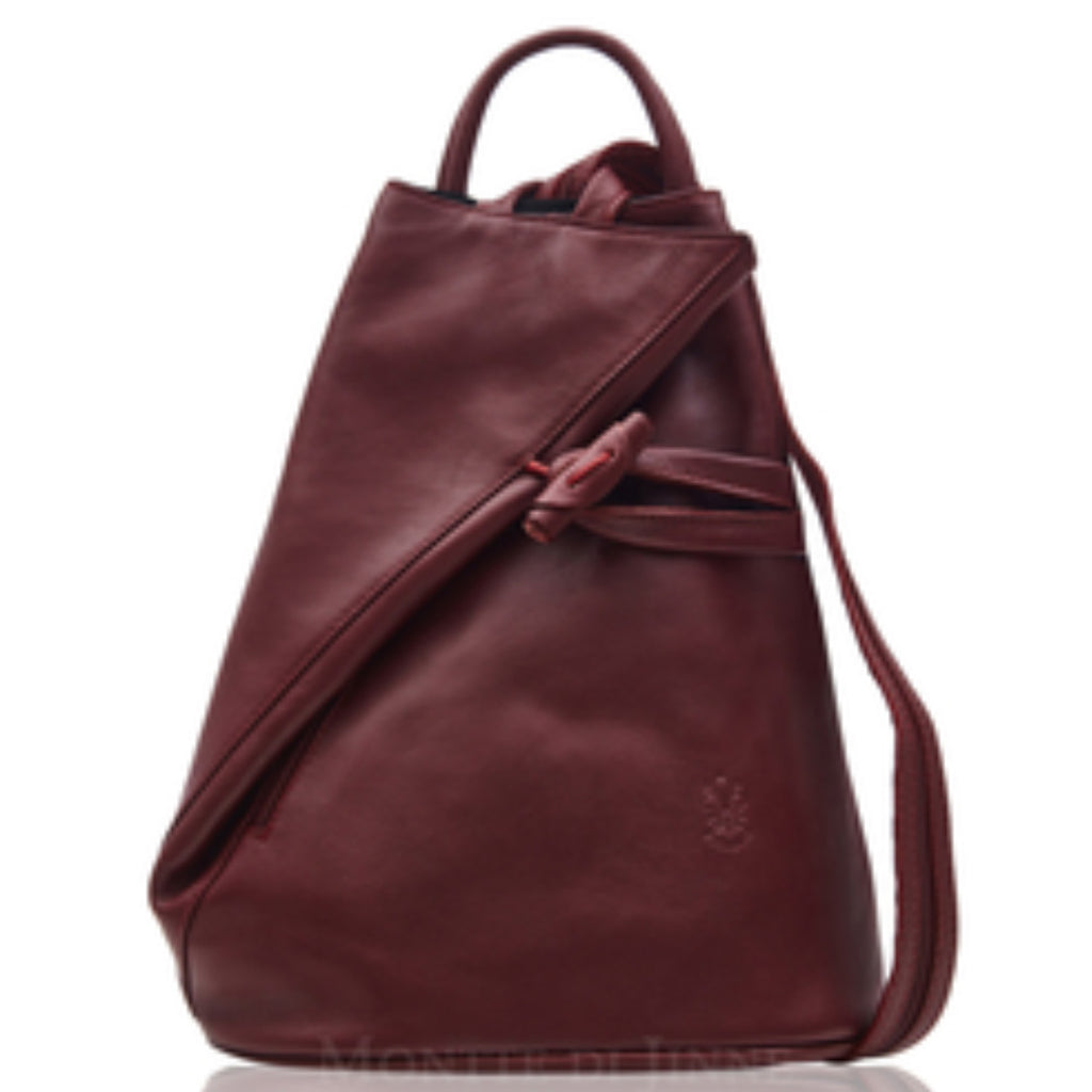 Italian Leather Toggle Rucksack Bag